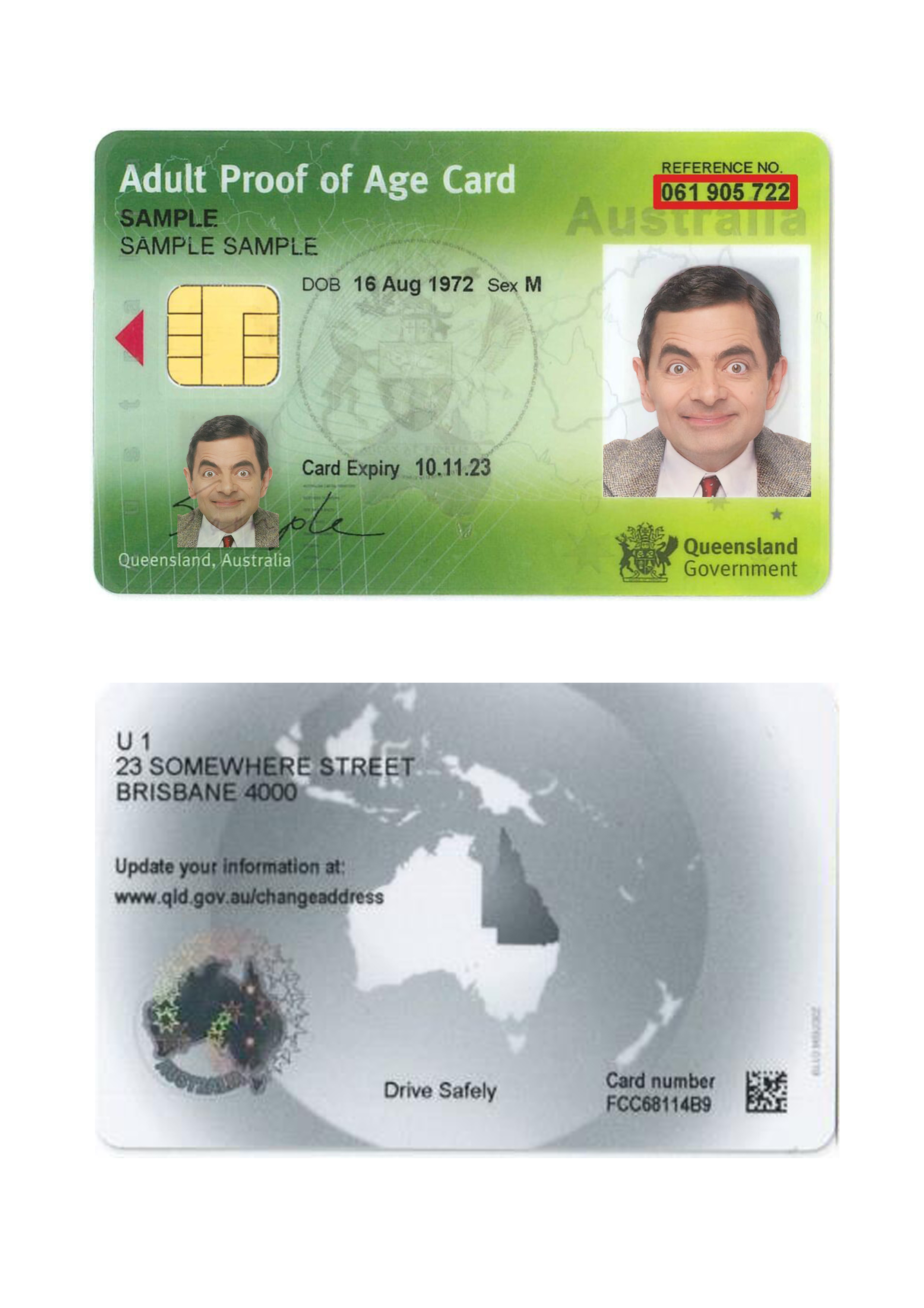 Australia Queensland proof of age card